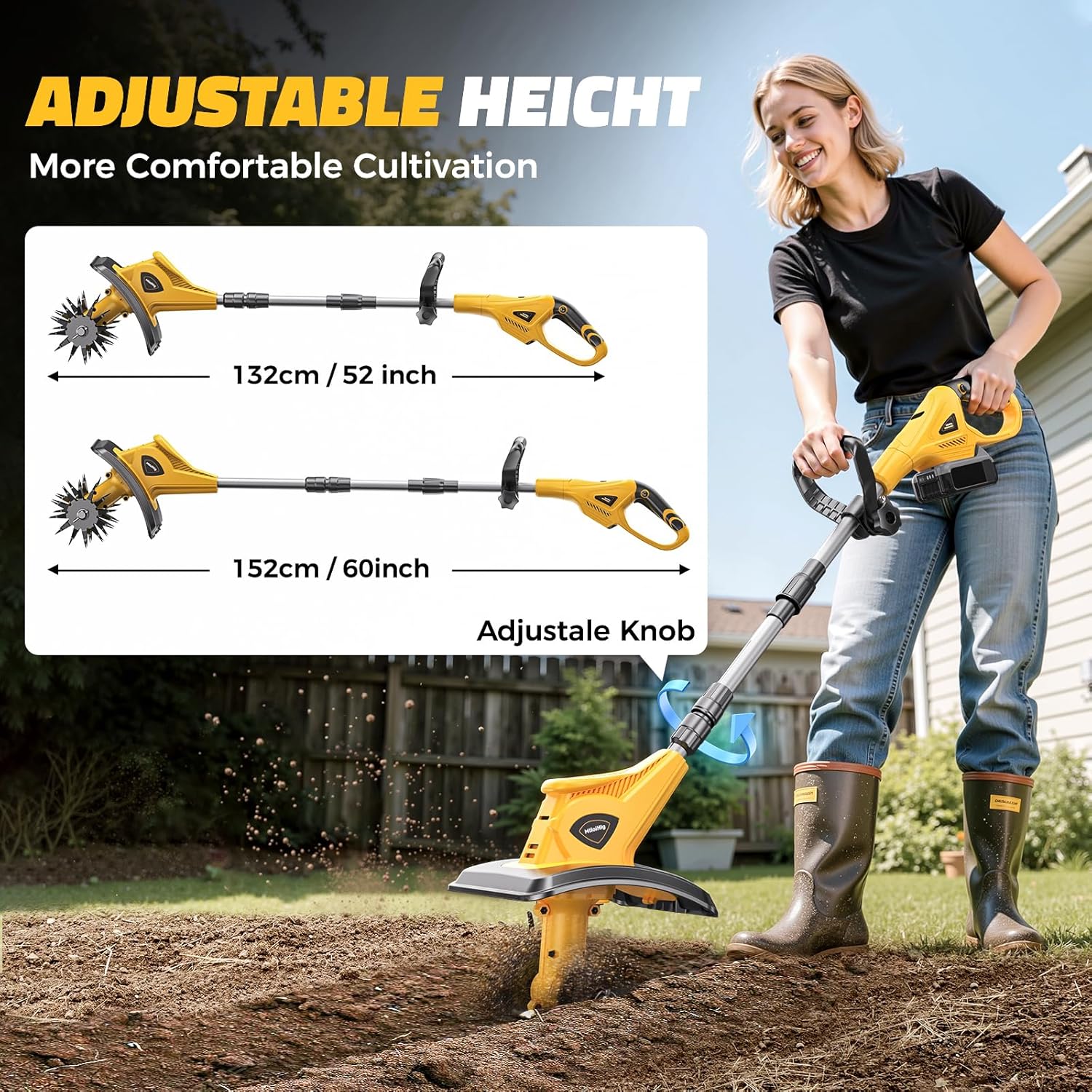 Cordless Tiller Cultivator Com - Farming Tools For Agriculture incelemesi ve fiyatı