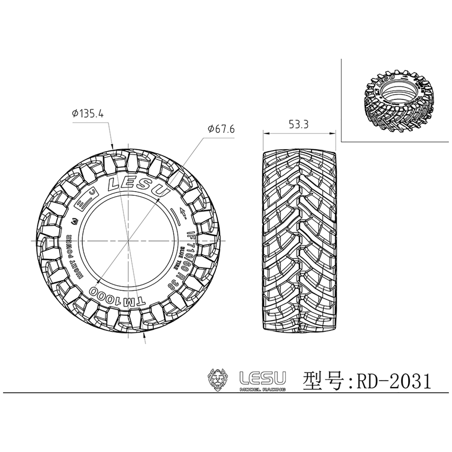 LESU 1/14 135.4MM Front Wheel  - Agriculture Farming Hub incelemesi ve fiyatı